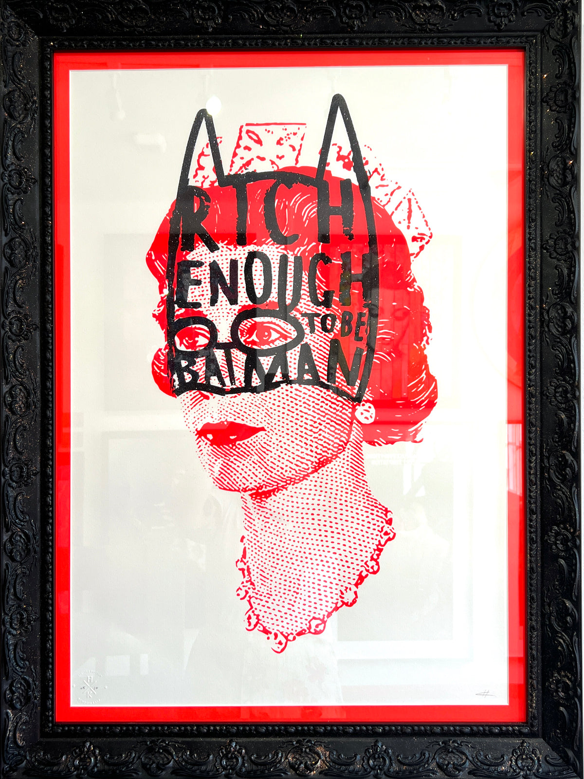Rich Enough To Be Batman-Red with Glitter by Heath Kane