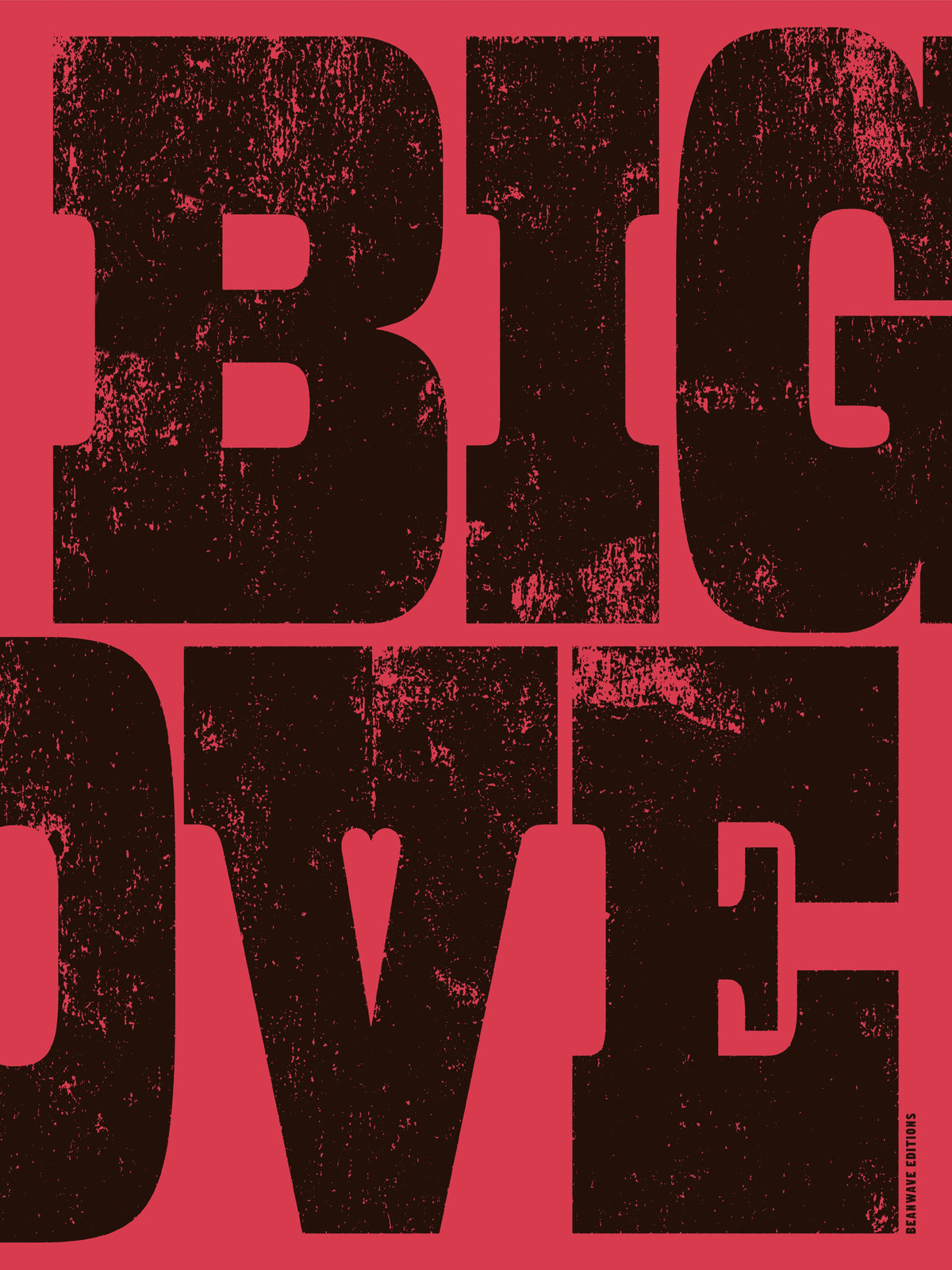 Big Love-Hot Pink(Custom Hooked Framing) by Beanwave Editions