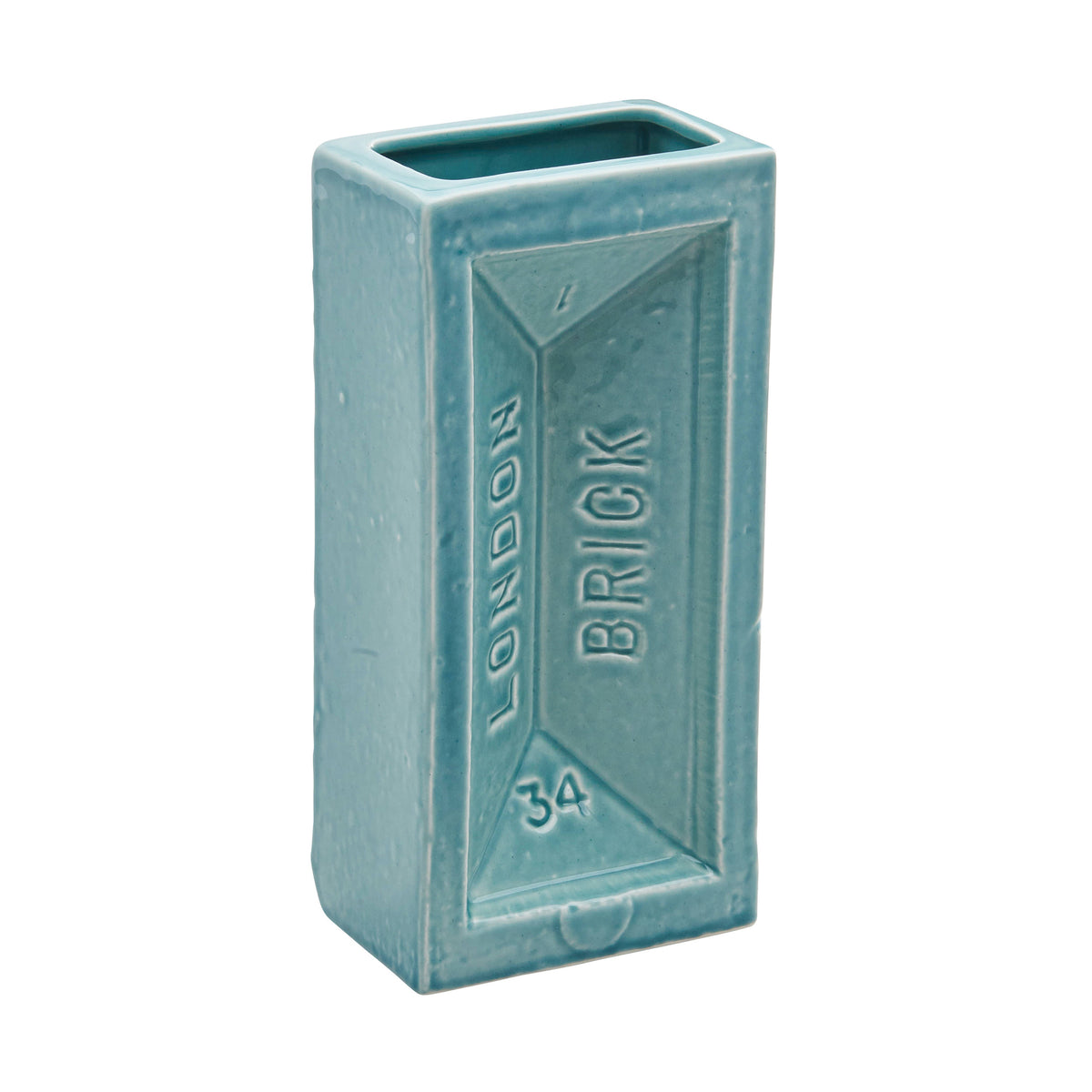 London Brick Vase-Turquoise