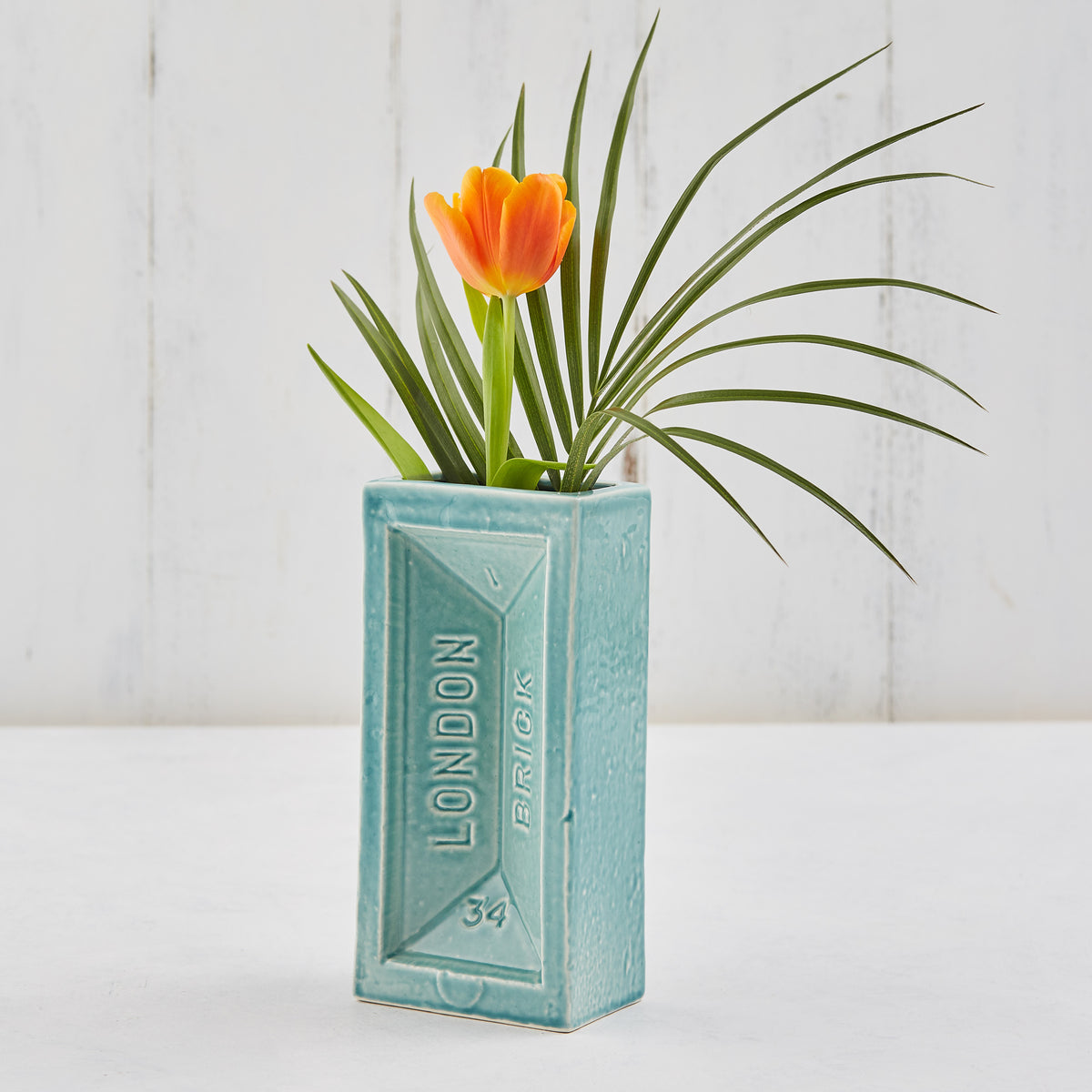 London Brick Vase-Turquoise