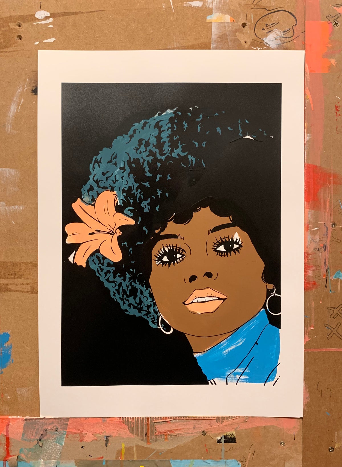 Diana Ross (Blue) by Carl Stimpson