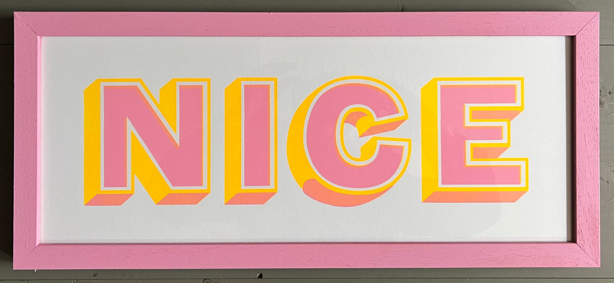 NICE (pink frame) by Thomas Mayo