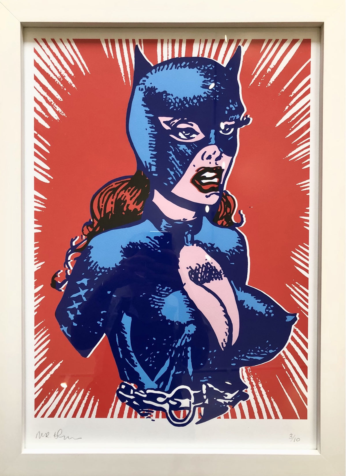 Cat Woman-(Custom Hooked Frame) by Mister Edwards