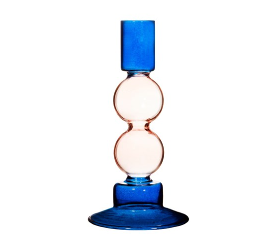 Pink &amp; Blue Two Tone Bubble Candleholder
