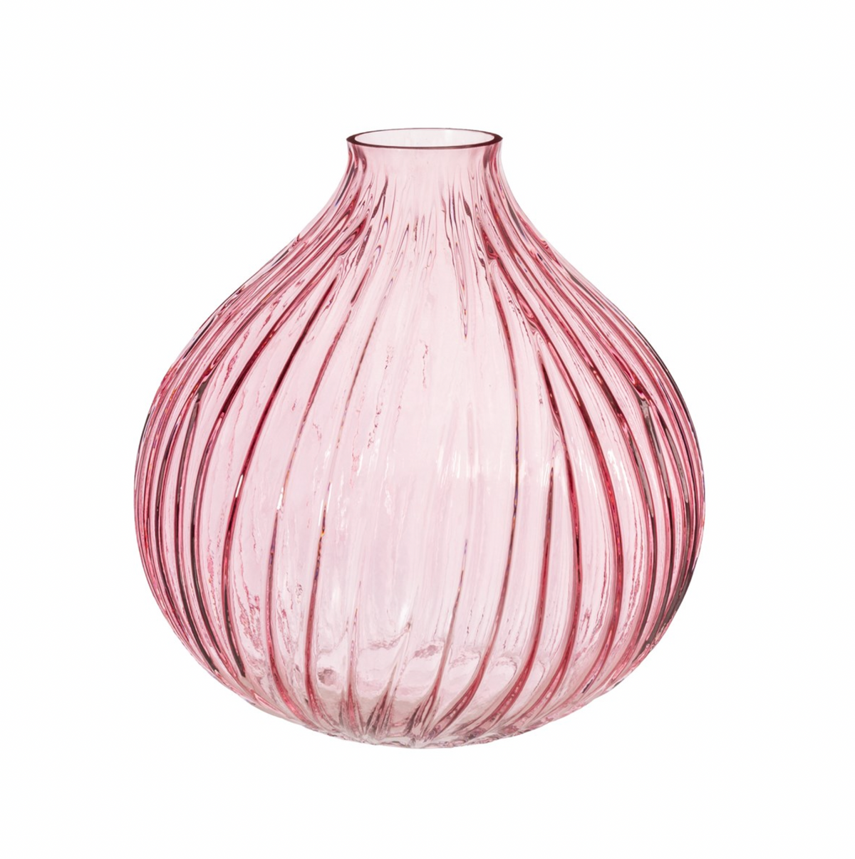 Round Fluted Glass Vase