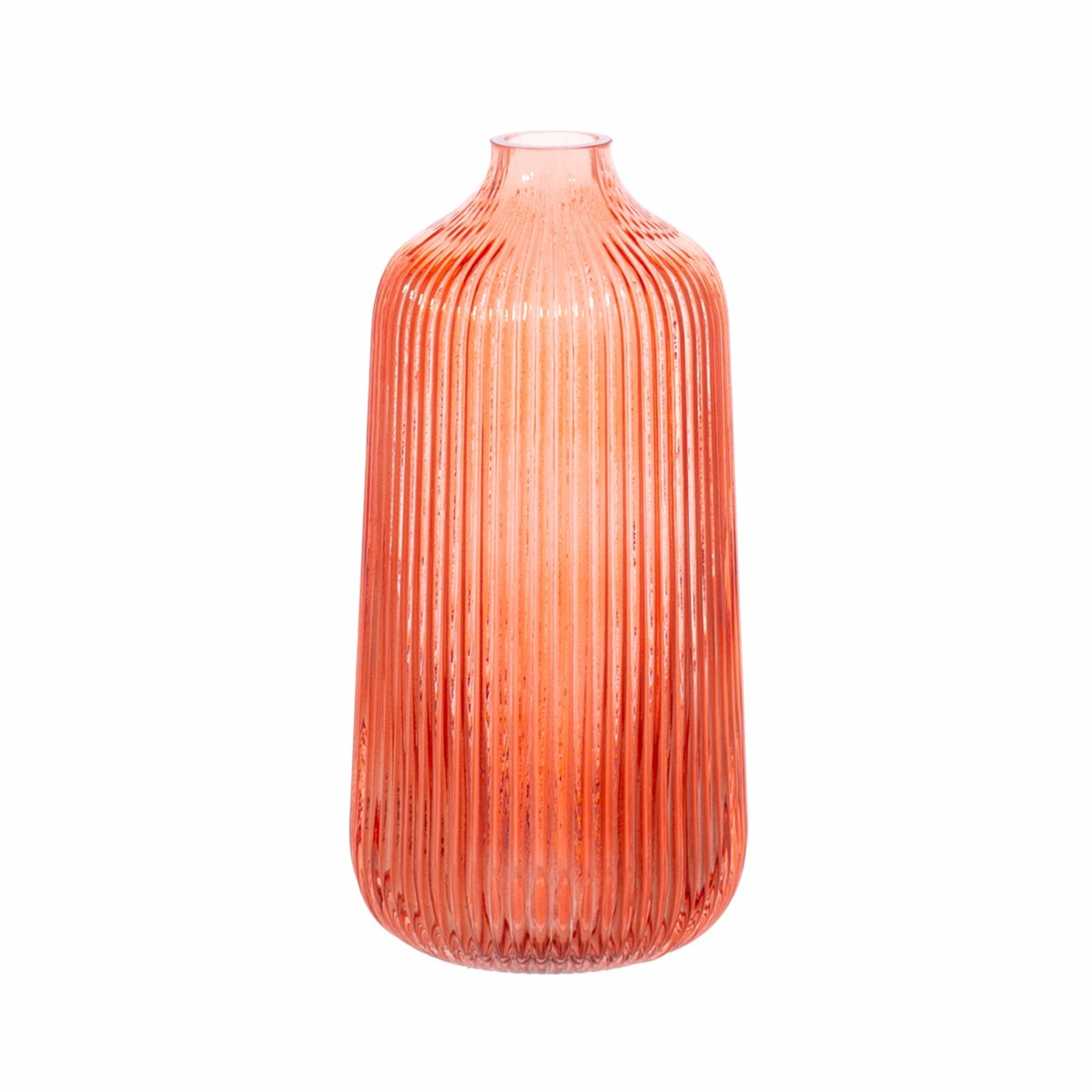 Tall Fluted Glass Vase