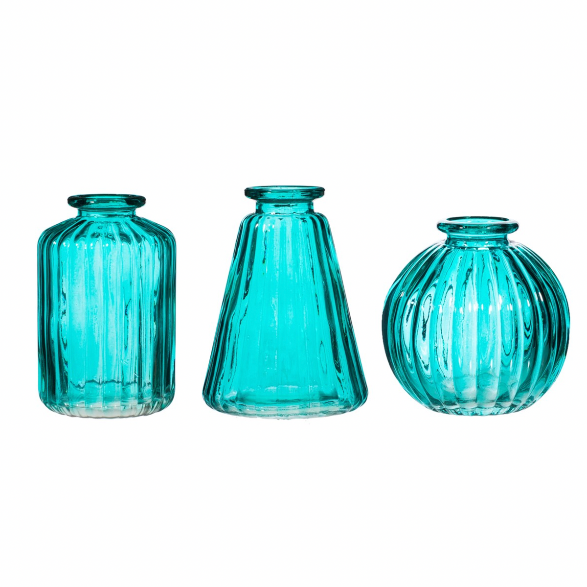 Glass Bud Vase Trio