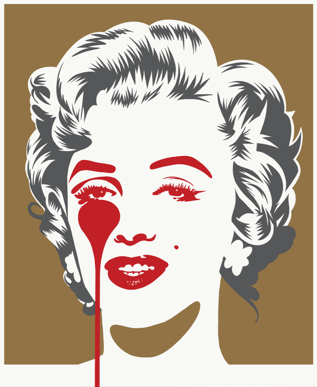 Marilyn Classic - Gold &amp; Grey by Pure Evil