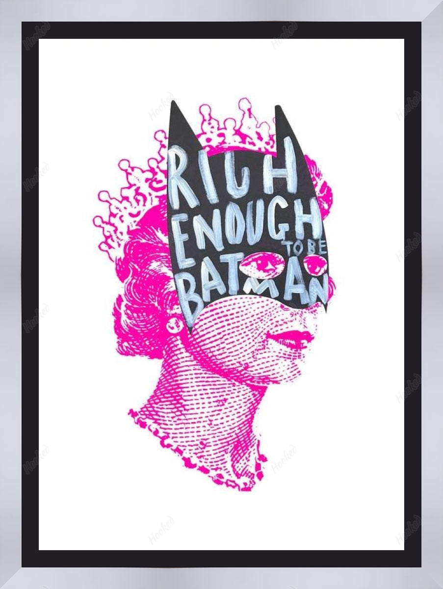 Rich Enough to be Batman - Lizzie Graffitti painted / Paper
