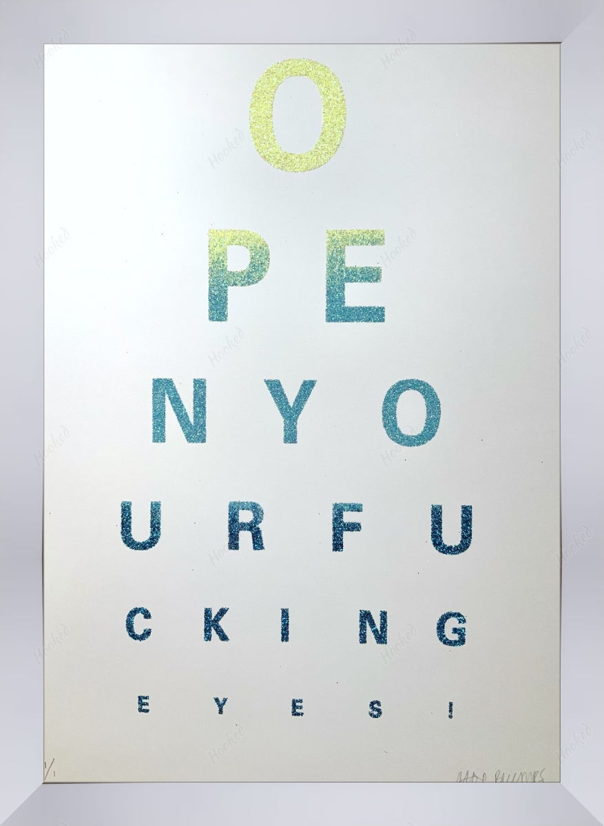 Eye Test (Glitter Edition)-Blue and Yellow by Alex Bucklee / Pap