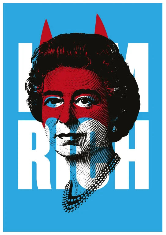 HRH I am Rich-blue and red